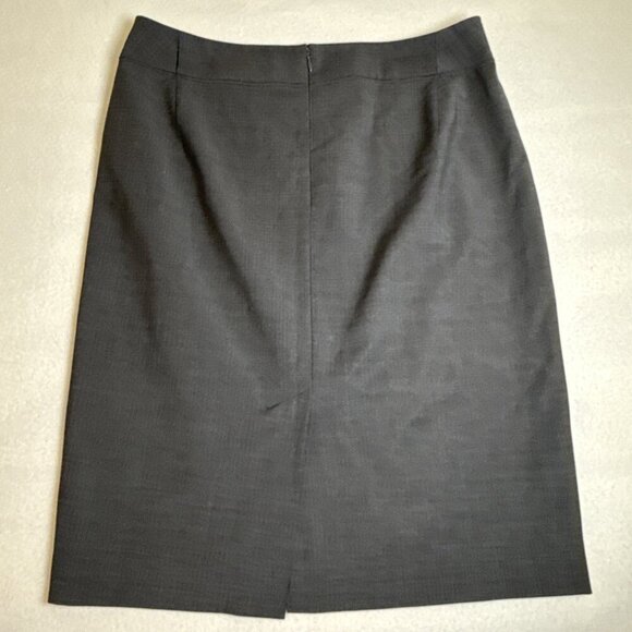 Ann Taylor Women's Wool Blend Grey Size 8 Pencil Skirt - Picture 5 of 7